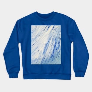 Blue and white sweeping clouds, wave Crewneck Sweatshirt